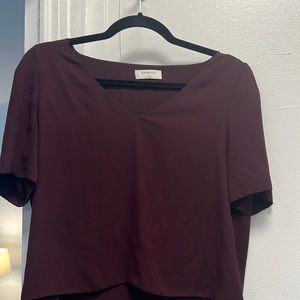Artizia maroon blouse crop top